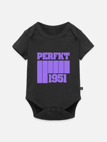 Perfekt 1951 - Baby Premium Kurzarmbody - Schwarz