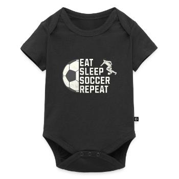 Eat. Sleep. Soccer. Repeat. – For all football fans - Baby Premium short-sleeve bodysuit - black - Front