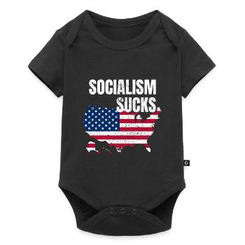 Socialism Sucks Anti Socialism Capitalism - Baby Premium short-sleeve bodysuit - black - Front