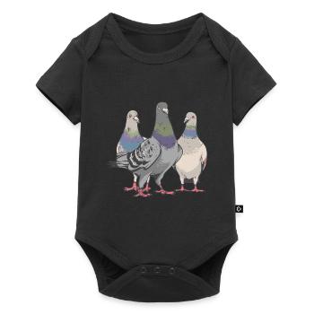 Pigeon pigeon fanciers Carrier pigeons Birds Pigeon breeding - Baby Premium short-sleeve bodysuit - black - Front