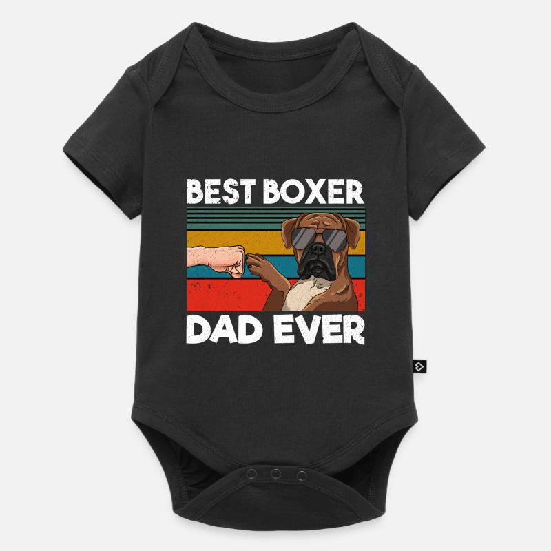 Best Boxer Dad Ever - Baby Premium Kurzarmbody - Schwarz