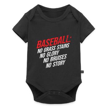 Baseball - Baby Premium Kurzarmbody - Schwarz - Vorne