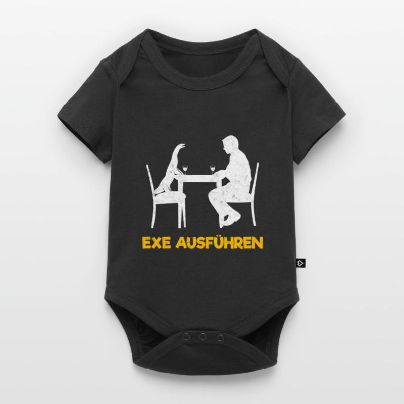 exe run computer scientist programmer admin Baby Premium short-sleeve bodysuit