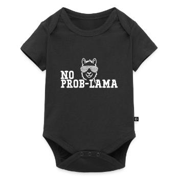 No Prob LLama funny Animal same - Baby Premium short-sleeve bodysuit - black - Front