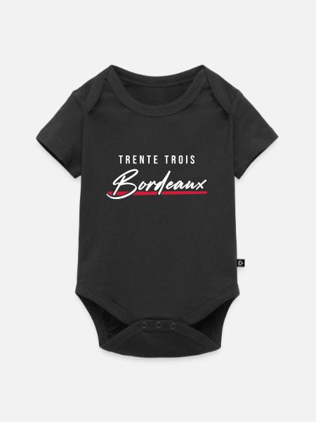 Bordeaux 33 Frankreich Kennzeichen - Baby Premium Kurzarmbody - Schwarz