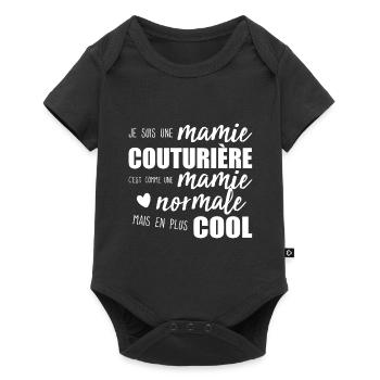 Mamie Couturière Humour Mamie Cadeau - Body à manches courtes Premium Bébé - noir - Devant