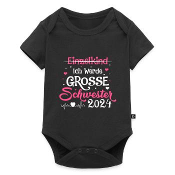 Je vais être une grande sœur en 2024 - Body à manches courtes Premium Bébé - noir - Devant