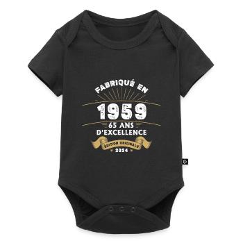 Made in 1959 65 Years of Original Excellence - Baby Premium short-sleeve bodysuit - black - Front