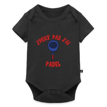 Ich kann nicht Padel haben - Baby Premium Kurzarmbody - Schwarz - Vorne