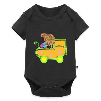 Chicken Eggs Pregnant Pregnancy Birth - Baby Premium short-sleeve bodysuit - black - Front