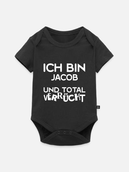 Vorname Jacob - Baby Premium Kurzarmbody - Schwarz