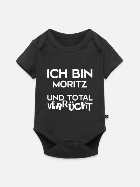 Moritz als Vorname - Baby Premium Kurzarmbody - Schwarz