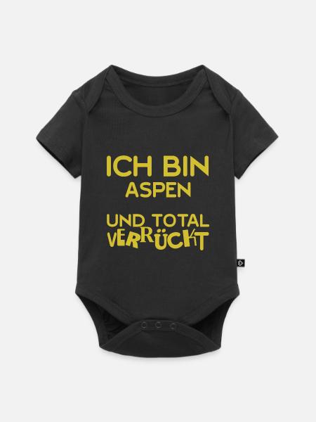 Geschenk für Aspen - Baby Premium Kurzarmbody - Schwarz