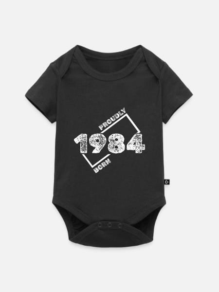 Geschenkidee 1984 - Baby Premium Kurzarmbody - Schwarz