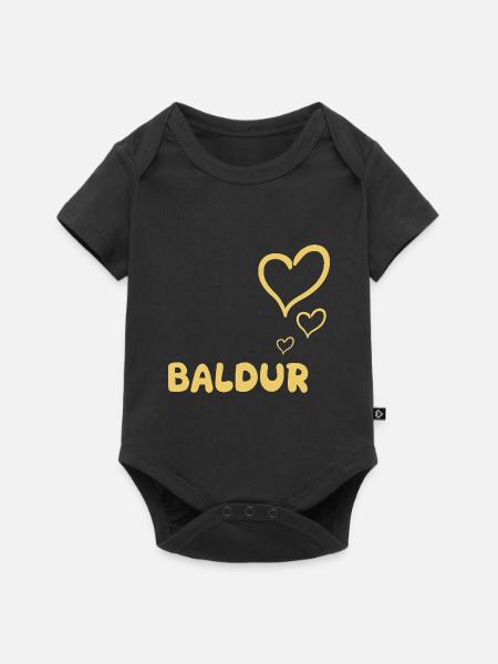Baldur - Baby Premium Kurzarmbody - Schwarz
