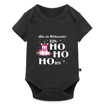 Unicorn Christmas Unicorn Christmas Gift - Baby Premium short-sleeve bodysuit - black - Front
