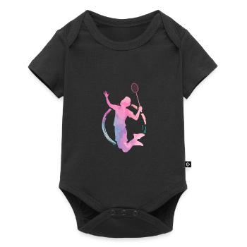 Passe-temps de badminton - Body à manches courtes Premium Bébé - noir - Devant