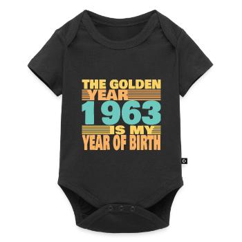 Born in 1963 - Baby Premium short-sleeve bodysuit - black - Front
