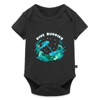 Dive Buddies - Baby Premium Kurzarmbody - Schwarz - Vorne