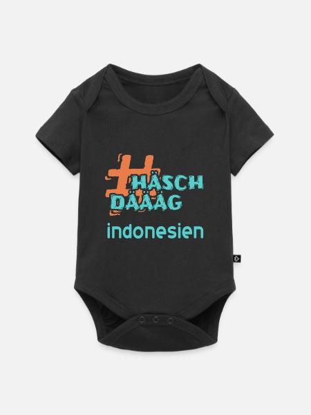 indonesien - Baby Premium Kurzarmbody - Schwarz