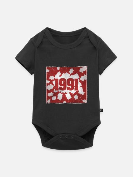 Geboren 1991 - Baby Premium Kurzarmbody - Schwarz