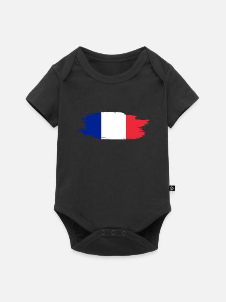 Frankreich - Baby Premium Kurzarmbody - Schwarz