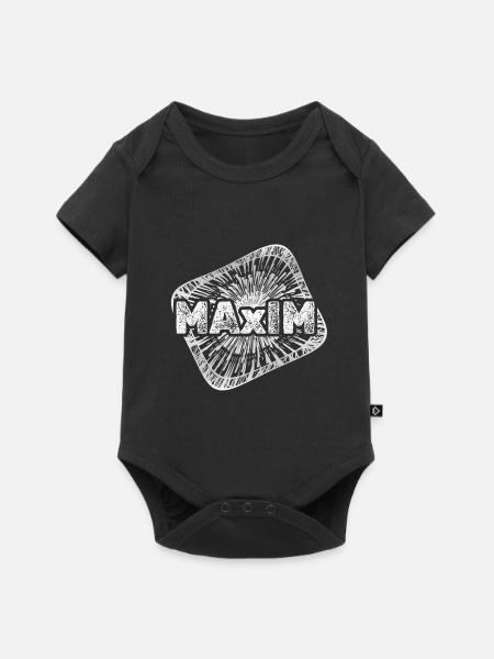 Sternenstaub Maxim - Baby Premium Kurzarmbody - Schwarz