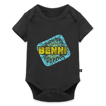 Hobby Benni - Baby Premium Kurzarmbody - Schwarz - Vorne