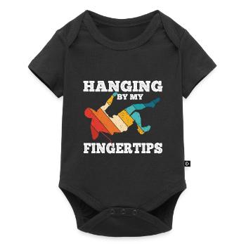 Klettern Bouldern - Baby Premium Kurzarmbody - Schwarz - Vorne