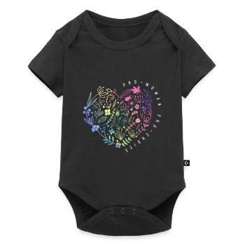 Les droits des femmes pro-choix Fleurs autonomisées par les femmes - Body à manches courtes Premium Bébé - noir - Devant