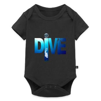 Organic scuba diving Ocean bottom: DIVE - Baby Premium short-sleeve bodysuit - black - Front