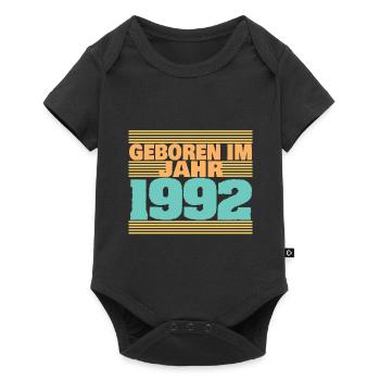 Jahr 1992 - Baby Premium Kurzarmbody - Schwarz - Vorne