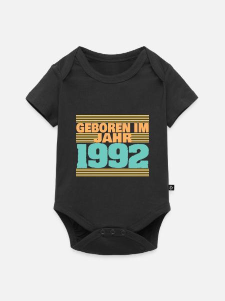 Jahr 1992 - Baby Premium Kurzarmbody - Schwarz