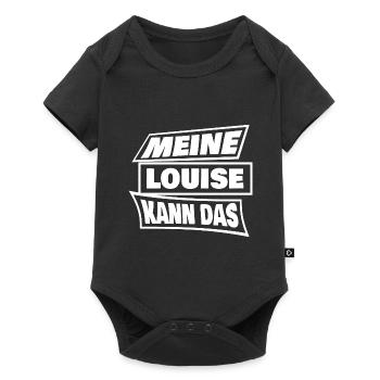 Spruch Louise - Baby Premium Kurzarmbody - Schwarz - Vorne