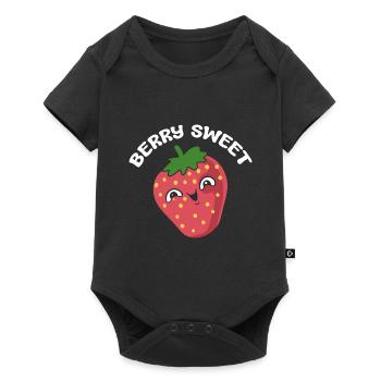 Berry Sweet Erdbeerpflücker - Baby Premium Kurzarmbody - Schwarz - Vorne