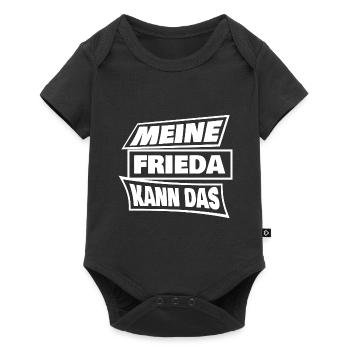 Geschenk für Frieda - Baby Premium Kurzarmbody - Schwarz - Vorne