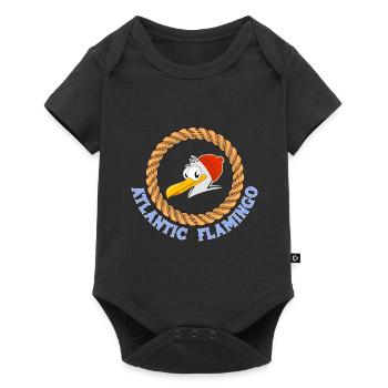Atlantic Flamingo Funny Seagulls Design - Baby Premium short-sleeve bodysuit - black - Front