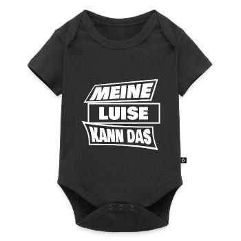 Geschenk für Luise - Baby Premium Kurzarmbody - Schwarz - Vorne