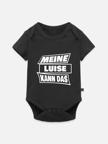 Geschenk für Luise - Baby Premium Kurzarmbody - Schwarz