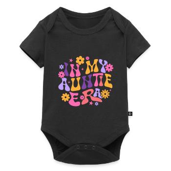 In My Auntie Era Baby Announcement Aunt Mother's - Body à manches courtes Premium Bébé - noir - Devant