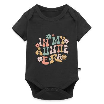 In My Auntie Era Baby Announcement for Aunt - Body à manches courtes Premium Bébé - noir - Devant