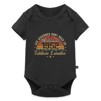 Millésime 1952 Cadeau 72e Anniversaire 72 ans - Body à manches courtes Premium Bébé - noir - Devant