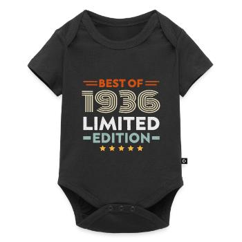 Retro 1936 Vintage 88th Birthday Gift 88 Years Old - Baby Premium short-sleeve bodysuit - black - Front