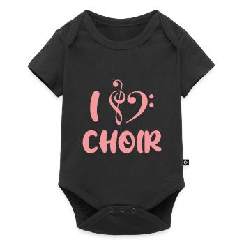 I Love Choir Musikprofessor - Baby Premium Kurzarmbody - Schwarz - Vorne
