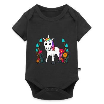 Unicorn Mythical Creatures Fairy Tale Character Fairy Tale Child Baby - Baby Premium short-sleeve bodysuit - black - Front