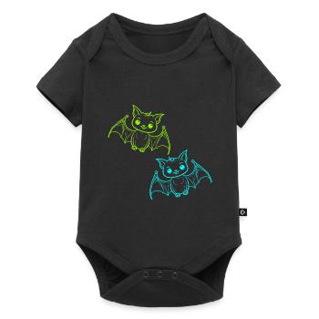 Halloweenj Chauves-souris Enfants Enfant - Body à manches courtes Premium Bébé - noir - Devant