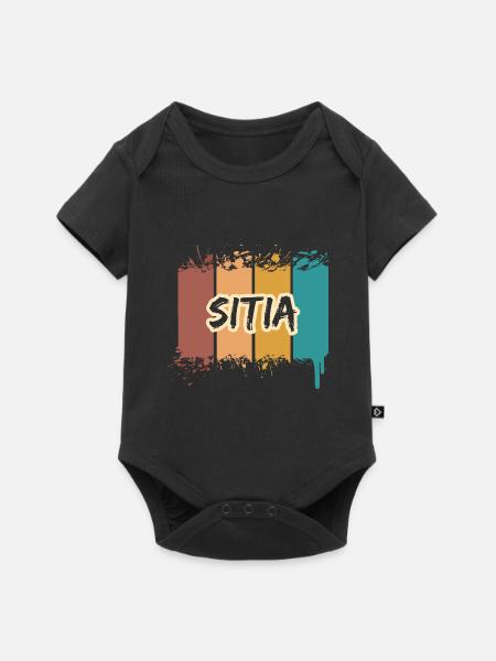 Sitia Sitia - Baby Premium Kurzarmbody - Schwarz