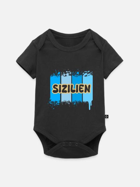 Sizilien - Baby Premium Kurzarmbody - Schwarz