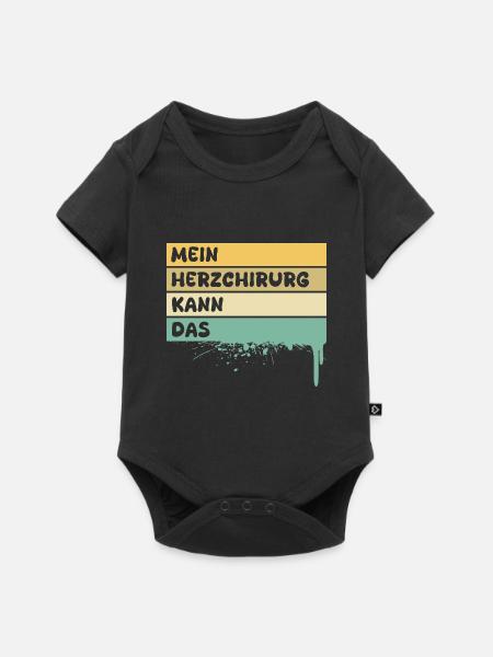 Herzchirurg - Baby Premium Kurzarmbody - Schwarz