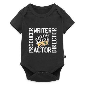 Cinéaste film caméraman - Body à manches courtes Premium Bébé - noir - Devant